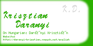 krisztian daranyi business card